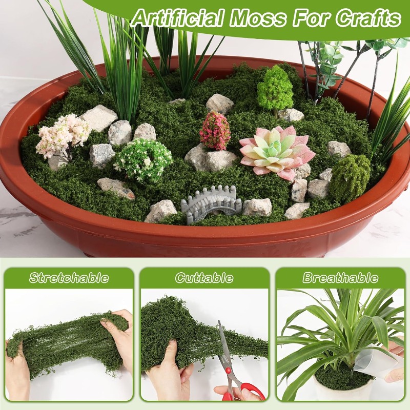 ต้นไม้ประดิษฐ์สีเขียว ตะไคร้ปร - Sphagnum Moss Dry บทวิจารณ์และราคา